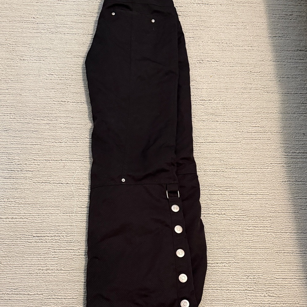 NILS Black Ski Pants with Button Detail